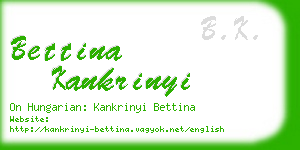 bettina kankrinyi business card